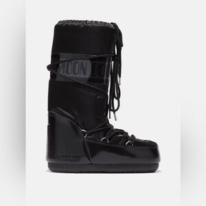 Moon Boot Icon Glance Black Satin Boots
